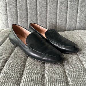 J. Crew Black Leather Cecile Smoking Slippers